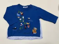 familiar ファミリア 長袖Tシャツ クマ 刺繍