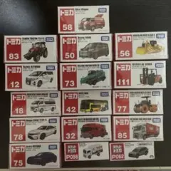 トミカ ミニカー セット 14台とポケットトミカ2台