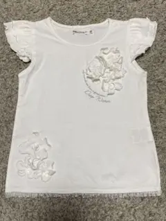 べべ　半袖　フリル袖　110 白