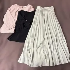 【オフィカジまとめ売り】トップス2点セット＋おまけスカート