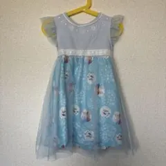 Disney Frozen 水色ワンピース 半袖 110cm アナと雪の女王