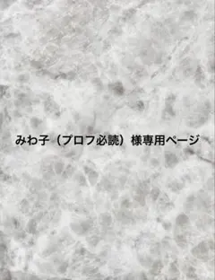 みわ子（プロフ必読）様専用ページ
