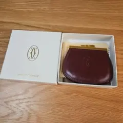Cartier バーガンディ コインケース