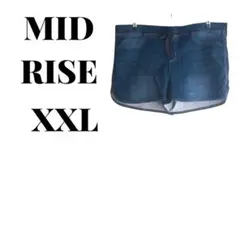 限定1点限り‼️ ミニ ミッドライズ デニムショートパンツ XXL