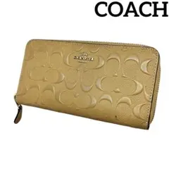 【COACH】 コーチ シグネチャー ラウンドファスナー 長財布 レザー