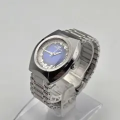 SEIKO セイコー V.F.A. クォーツ 角型 ブルー文字盤 デイト 不動 