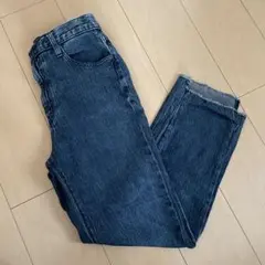 GU ダークブルー ハイウエストデニム