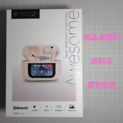 液晶タッチパネル付き TWSイヤホン Awesome ピンク