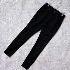 5556 ユニクロ レギンスパンツ L 黒 ストレッチ スキニー 着回し 万能