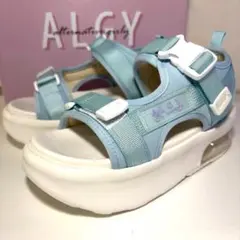 ★現品超特価★【ALGY：新品21cm】厚底エアースポーツサンダル：ワンタッチのサムネイル