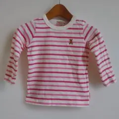 ミキハウス 長袖Tシャツ 90cm 白とピンク