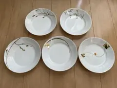 NARUMI 里花暦　カレー＆パスタ皿セット　21cm 5枚組　新品未使用のサムネイル
