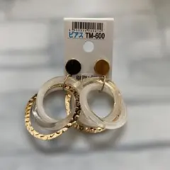 ピアス 樹脂ピアス ゴールド クリア