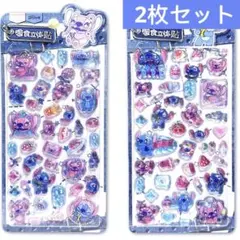残2 スティッチ　ドロップジェルシール　ボンボンドロップシール　ラメ　ディズニー