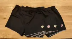 オーバーパンツ　ブラック4枚セット 100cm