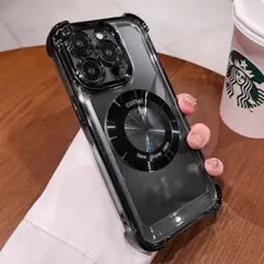 iPhone13proケース クリア メッキ加工 レンズ保護 MagSafe充電