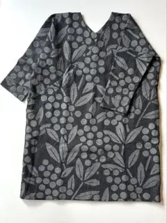 SOU・SOU 抜衿長方形衣　sousou ワンピース ブラック　長丈 抜衿長方形衣 長袖（秋冬）