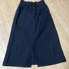 サマンサモスモスブルー　黒 スリット入り タイトスカートのサムネイル