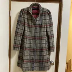 ZARA BASIC チェックロングコートL 状態良い 激安12/16まで