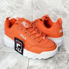 新品 FILA フィラ ディスラプター2 プレミアム オレンジ 厚底スニーカーのサムネイル