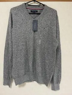 新品！TOMMY HILFIGER グレー Vネックセーター Mサイズ