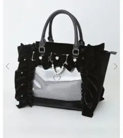 Ank Rouge 確定ファンサのおまじないベロアBag(大) ブラック