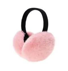 未使用　折りたたみ式 耳当て ピンク　あったか　ふわふわ　かわいい　折りたたみ