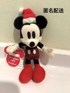 ディズニー ぬいぐるみバッジ ミッキー クリスマス　マスコット　サンタ　バッジ