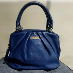 【美品】Kate Spade ハンドバッグ ネイビー保存袋付き