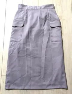 エージーバイアクアガール　ロングタイトスカート　L ポケット有り　くすみピンク