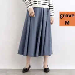 【美品】グローブ　デニムライクフレアスカート　Mのサムネイル