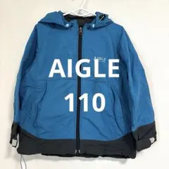 AIGLE フード付きジャケット 青
