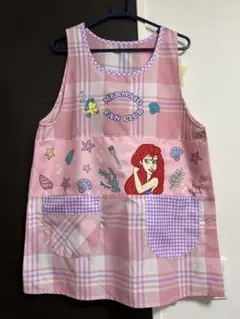 ★再販★ディズニー アリエル エプロン 介護/保育 M~L