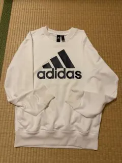 adidas ホワイト スウェットシャツ S