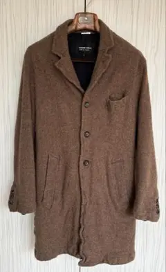 COMME des GARCONS HOMME DEUX 縮絨 コート ブラウン