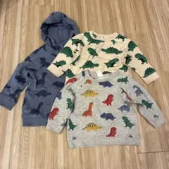 H&M 恐竜柄 トレーナー 3点セット