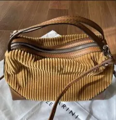 ジャンニキャリーニ ディレッタ かごバッグ レザーコンビ ブラウン