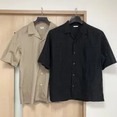 UNIQLO ユニクロ GU 半袖シャツ セット ベージュL ブラックM