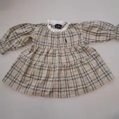 EAST BOY ベージュチェックワンピース 90