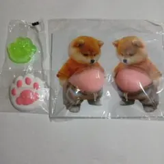 柴犬　ぷにぷに　　スクイーズ　お腹　ぽっこり　シリコン　肉球　お腹ぷにぷにシール