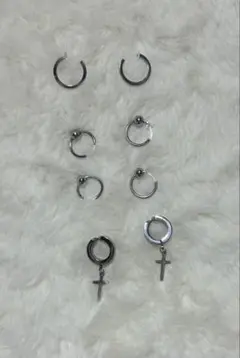 シルバー フープイヤリング 6個セット