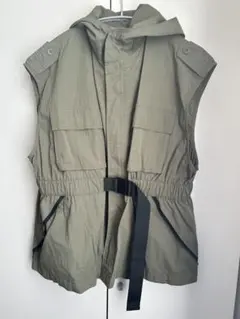 niko and ... カーキ ミリタリーフード付きベスト