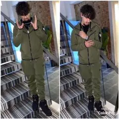 NIKE テックフリース セットアップ カーキ 上下 Mナイキ