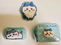 【未使用】ちいかわ ジュエリーミニケース ポーチ キーホルダー ハチワレ 3個