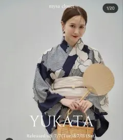 mysa closet　田中里奈　浴衣とへこ帯の2点セットのサムネイル