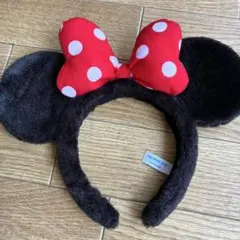 ミニーマウス カチューシャ 赤いリボン　ディズニー