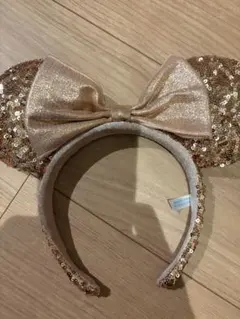 ミニーマウス風耳付きカチューシャ ゴールド