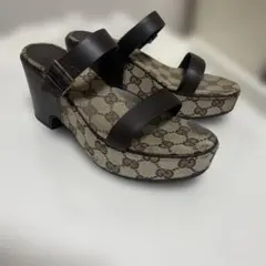 GUCCI ★GG柄 ウェッジソール サンダル　35のサムネイル