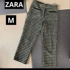 ZARA ツイードパンツ　M グリーン