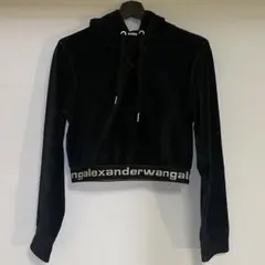 alexanderwang ベロア生地 クロップドパーカー